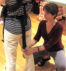 Mary works with an Alexander Technique student in Takoma Park, MD